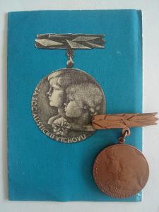 Medaila Za socialistickú výchovu, doklad na slovenskom jazyku