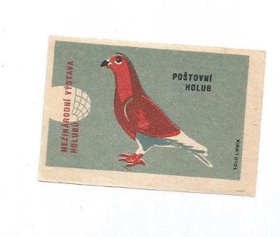 K.č. 2- 799 Holubi...1956 Solo Lipník Poštovní holub