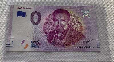 0 Euro Souvenir bankovka Karel Gott