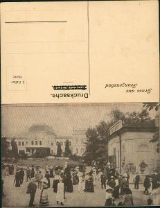 10D8304 Františkovy Lázně-  program 1912, dvojitá reklamní pohlednice 