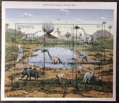Dominika 1999 9,5€ Dinosaury a praveká fauna sveta