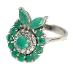 Prepychový prsteň s prírodnými smaragdmi - Starožitné šperky