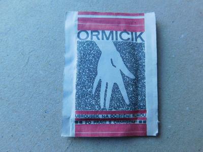 Ormičik-Ubrousek na očištění rukou, po práci s Ormigem r. 1970 původní