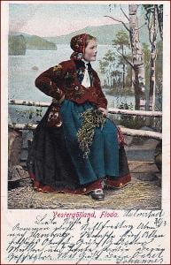 Kroje (etnografie) * žena, typ lidí, Floda, Švédsko * XM381