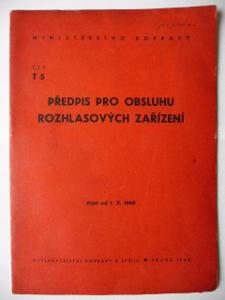Stará brožura - Předpis pro obsluhu rozhlasových zařízení - NADAS 1968
