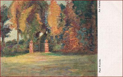 Krajina * brána, stromy, park, podzimní motiv, umělecká * XM420