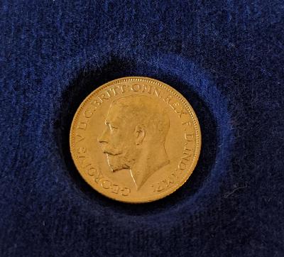 Zlatý Sovereign George V. 1911 EF - mincovna Melbourne - krásná