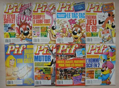 Pif Gadget 1029-1036 * 8 čísel * komiksový časopis * ruším sbírku