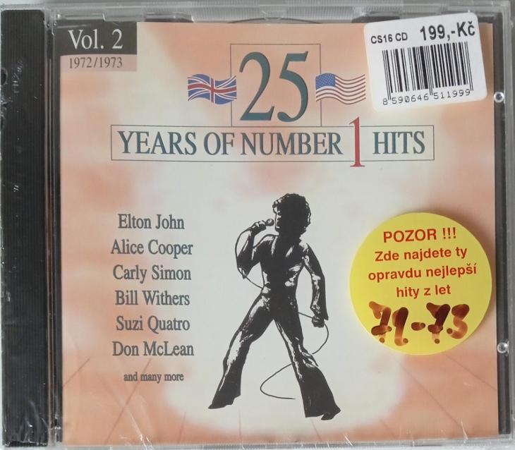 Cd 25 Years Of Number 1 Hits Vol 2 19721973 Nové Ve Folii Aukro