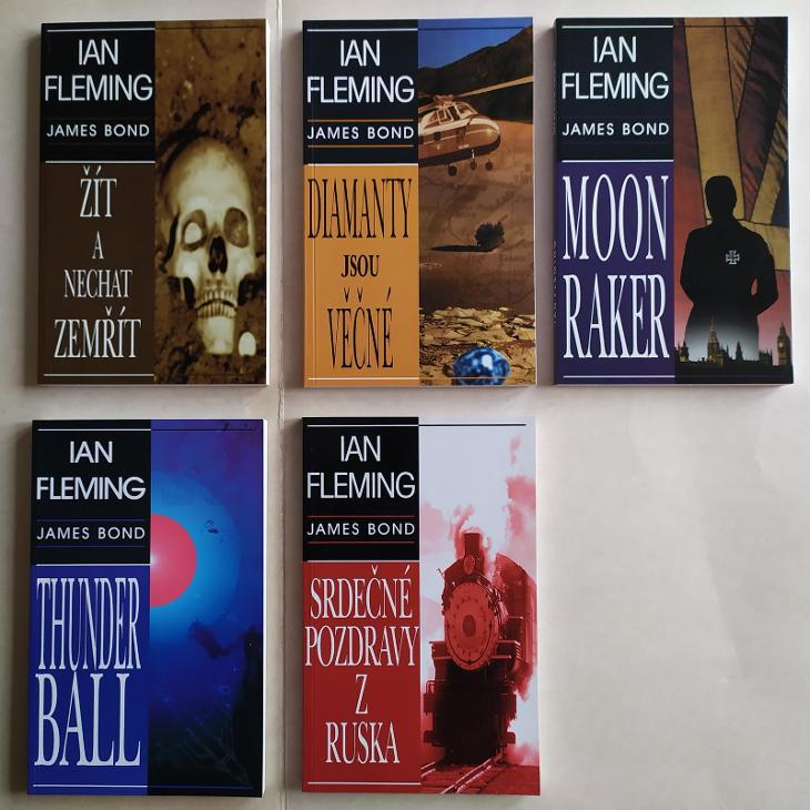 Ian Fleming : 5x Bond / Moonraker  Diamanty jsou věčné  Thunderball - Knihy