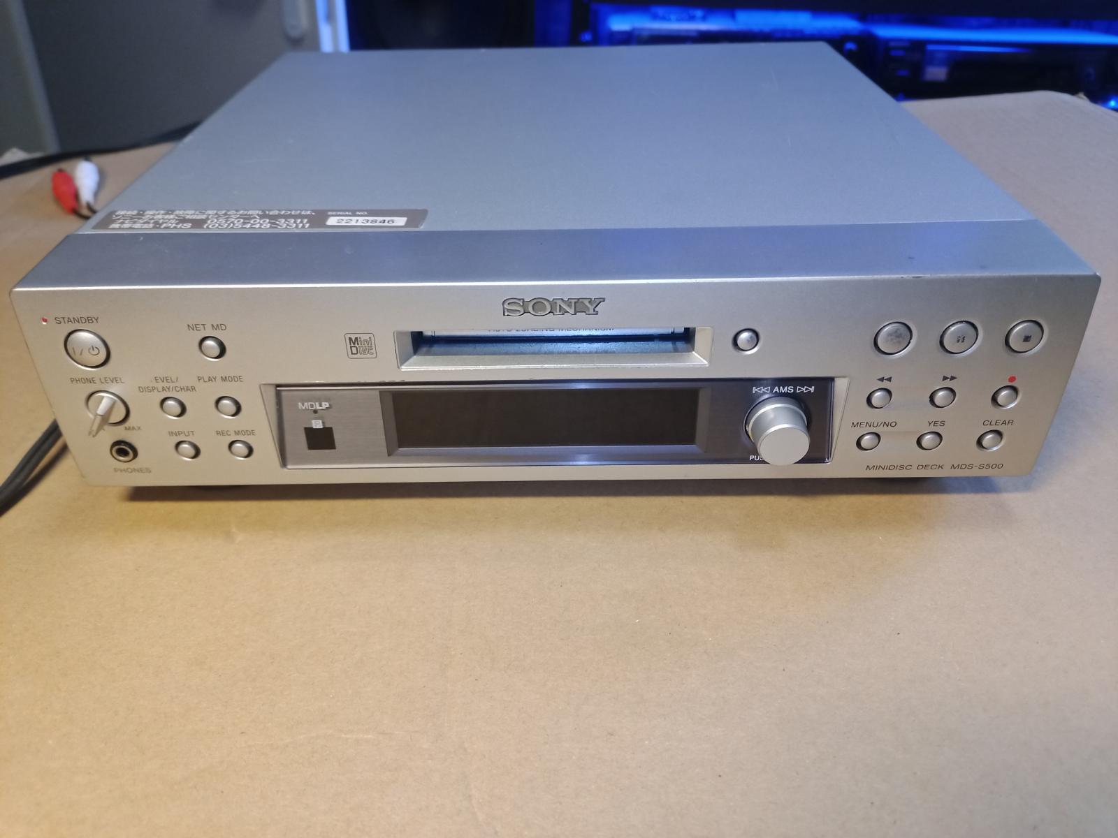 netMD Minidisc rekordér SONY MDS-S500 | Aukro