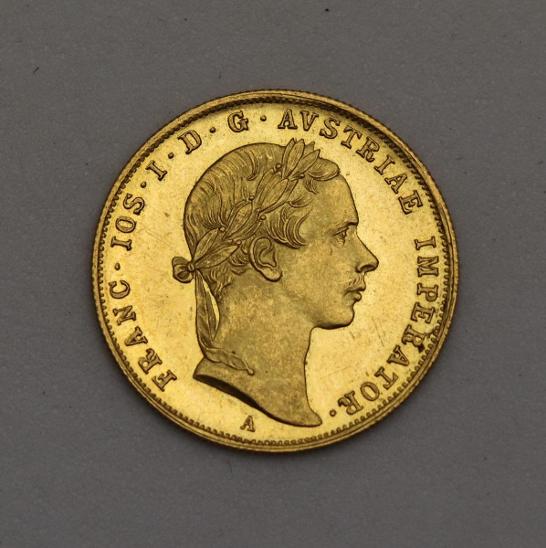 Zlatý Dukát Františka Josefa I. 1854 A - Super Stav! - Numismatika
