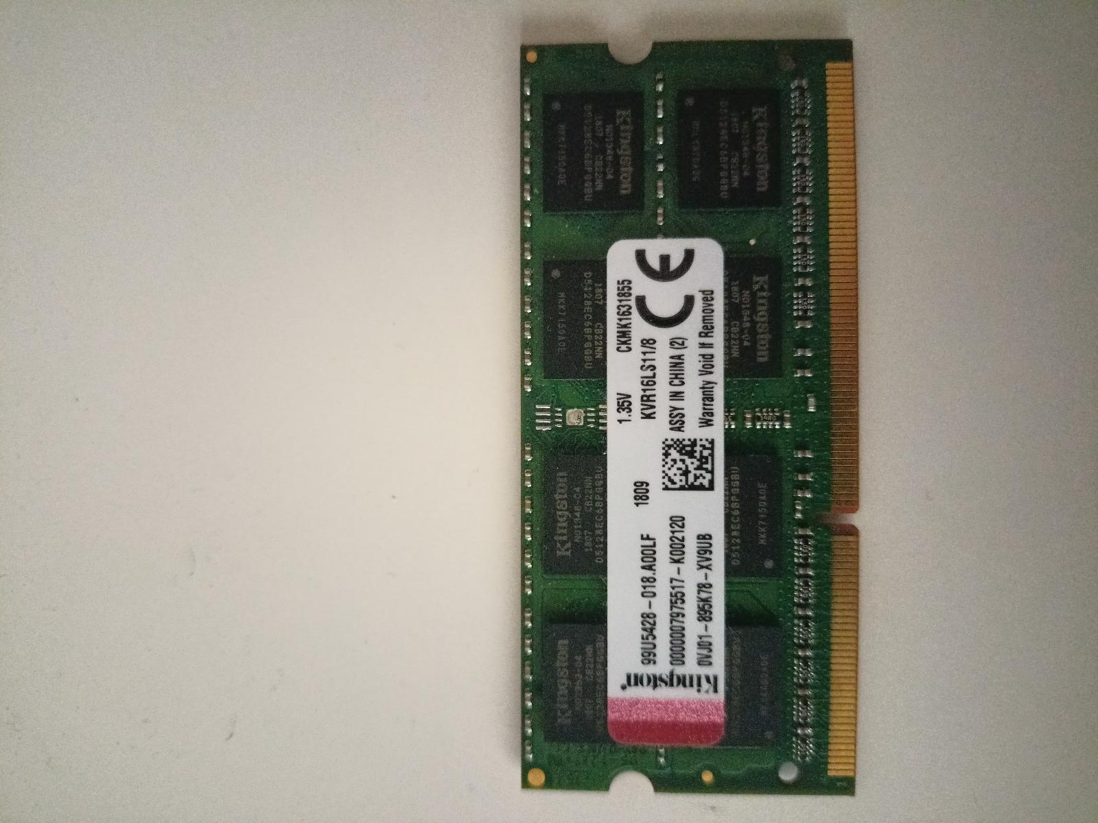 Kingston SO-DIMM 8GB DDR3L 1600MHz - Notebooky, príslušenstvo