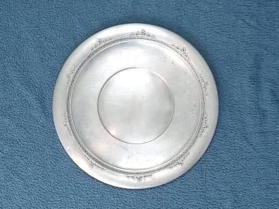 Stříbrný starožitný talíř Rogers, Lunt & Bowlen - 252g AG - raritní