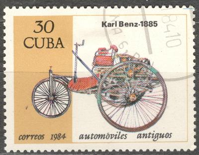 Kuba 1968 Mi 2906 Veteráni, automobil Karl Benz, 301