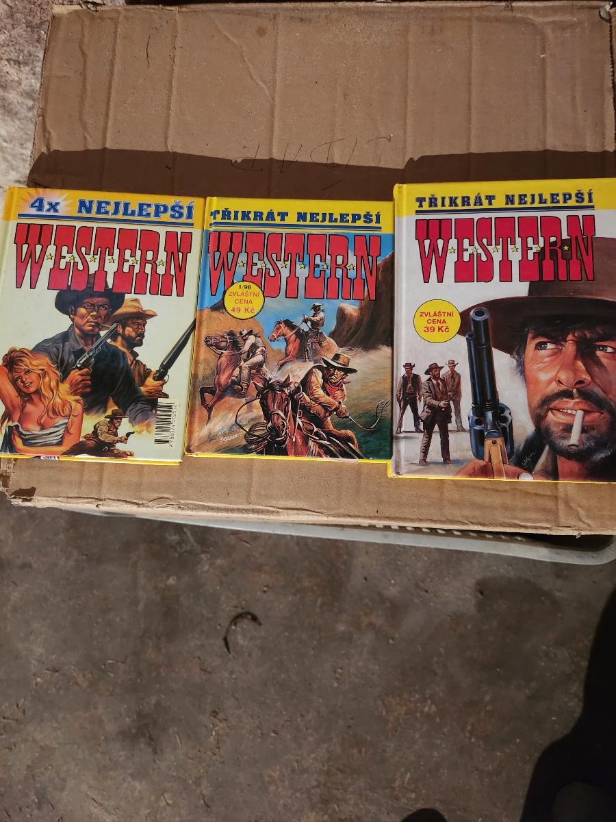 Western - 3 knihy - Knihy a časopisy