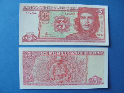 3 Pesos 2004 Cuba - P127a - UNC - /H137/