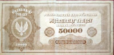 POLSKÁ BANKOVKA 50000 (1922)