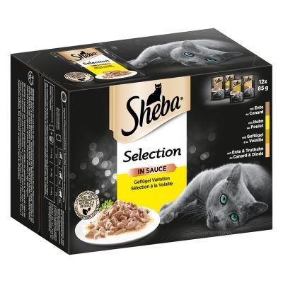 Kapsičky Multipack Sheba 12 x 85 g Selection v omáčke - Mačky a potreby na chov