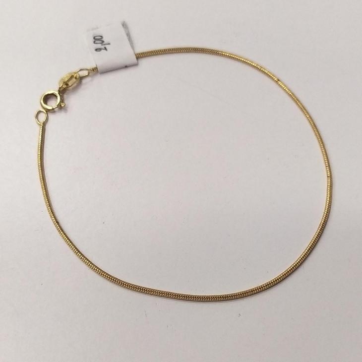 Náramek zlatý lanko 2,00 g Au (585/1000) 19,5 cm Ev. č. 79 - Šperky