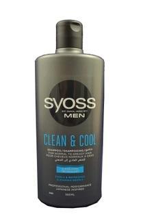 Syoss šampon  MEN Clean&Cool pro normální až mastné vlasy 500ml