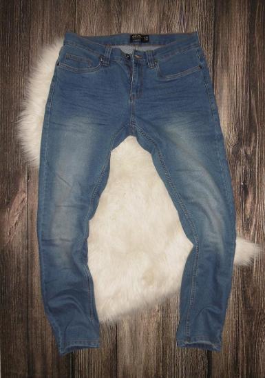 krásné pružné pánské džíny jeansy rifle slušivý straihgt střih 33 M/L - Pánské oblečení