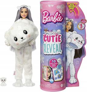 Mattel Barbie Cutie Reveal Panenka série 3 Zima Lední medvěd HJL64