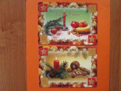 2 pohlednice Vánoce --- louskáček