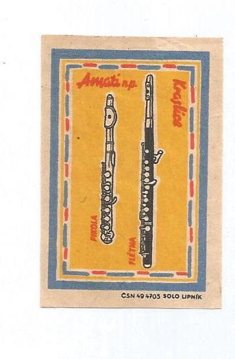 K.č. 2- 1525 Amati Kraslice-hudeb. nástroje...1958 Solo Lipník 