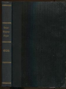Revue Métapsychique. Année 1929. Bulletin de l'Institut M