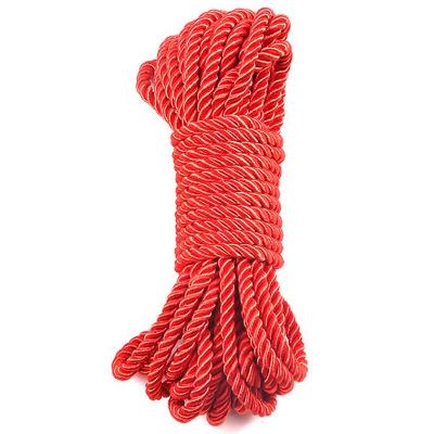 BDSM splétané bavlněné bondage lano 7 mm 10 m