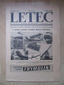 Časopis LETEC č. 9 září 1938