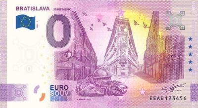 0 euro bankovka EEAB 2022-7 BRATISLAVA STARÉ MESTO