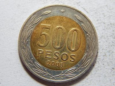 Chile 500 Pesos 2008 XF č26616