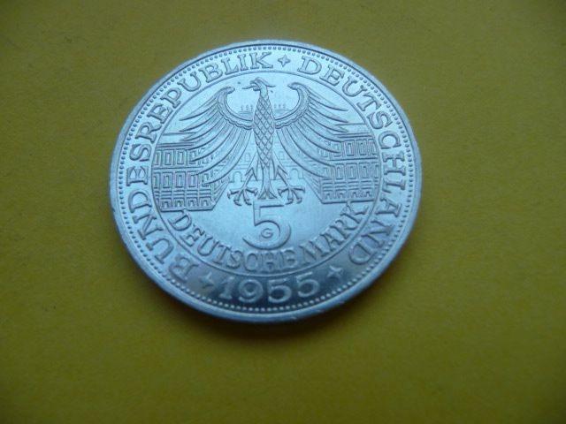 NĚMECKO -  5 Marka 1955 G Markgraft von Baden - R - - Numismatika