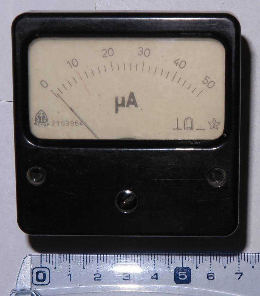 Mikro ampérmetr Metra 0-50 mikro - Elektro