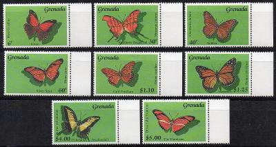 Grenada-Motýli 1989**  Mi.2033-2040 / 16 €