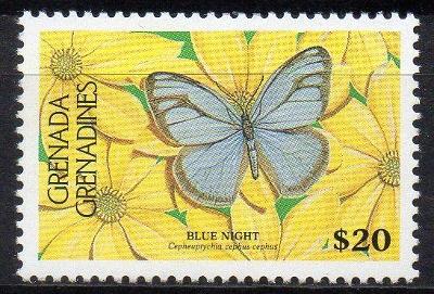 Grenada Grenadines-Motýl/Cepheuptychia cephus 1986**  Mi.776C / 25 €