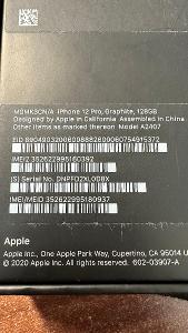 Apple Iphone 12 PRO 128 GB-Graphite