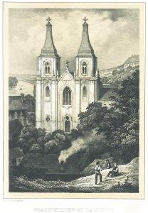 Roudnice and Labem, Semmler, litografie, 1845