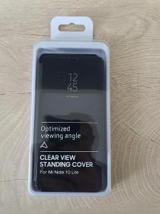 Pouzdro Flip Clear View Xiaomi Mi Note 10 Lite Černé