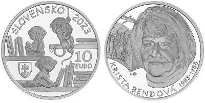 PSM 10 eur - "100. výročie narodenia Krista Bendová"PROOF
