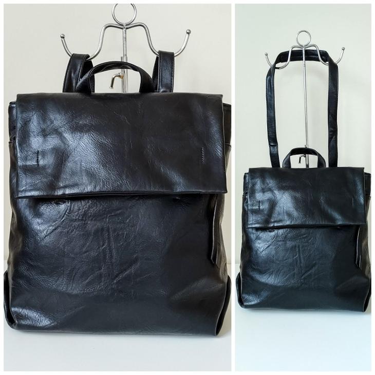 VÝPRODEJ!!! 2v1 Nová elegantní černý batoh černá kabelka taška - Dámské kabelky