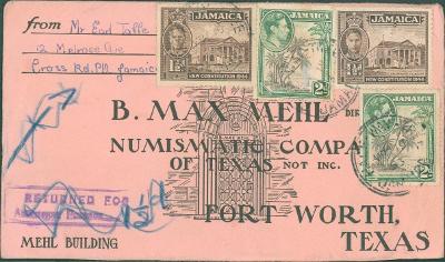 21B403 Numismatic Company Max WEHL, FORT WORTH TEXAS/ Jamaica  RR!!!