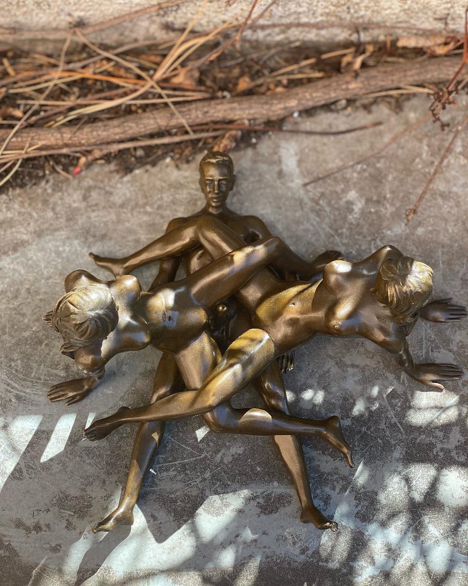 AKT Erotická bronzová socha/soška - Sex v troch - Trojka - undefined