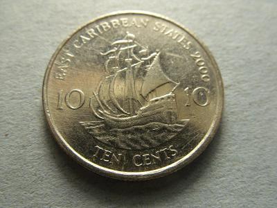 EAST CARIBBEAN STATES - 10 CENTS z roku  2000 - ALŽBETA II