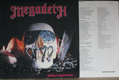 Megadeth Killing Is My Business... And Business Is Good! LP 1986 vinyl