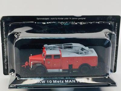 RKW 10 Metz MAN 758 L1 požární - 1/72 DeAgostini (H19-d1)