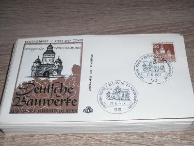 Obálky prvního dne, poštovní známky Německo