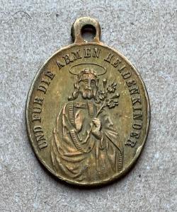 Medaile svátostka 19st svatý Josef Marie Madonka přívěšek medailon R-U